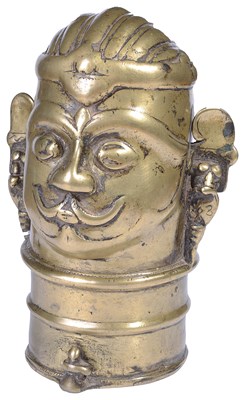 Lot 105 - A BRASS LINGAM COVER