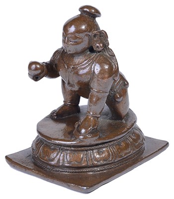 Lot 109 - A BRONZE FIGURE OF BALAKRISHNA