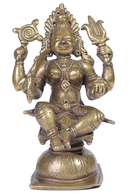 Lot 113 - A BRONZE FIGURE OF BHADRAKALI