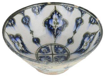 Lot 161 - â€¡ A KASHAN POTTERY BOWL