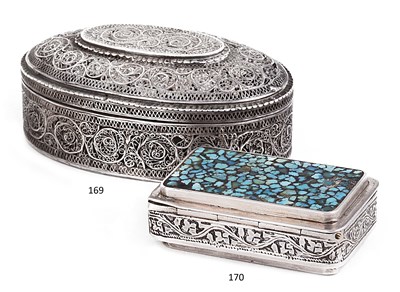 Lot 169 - A SILVER FILIGREE BOX