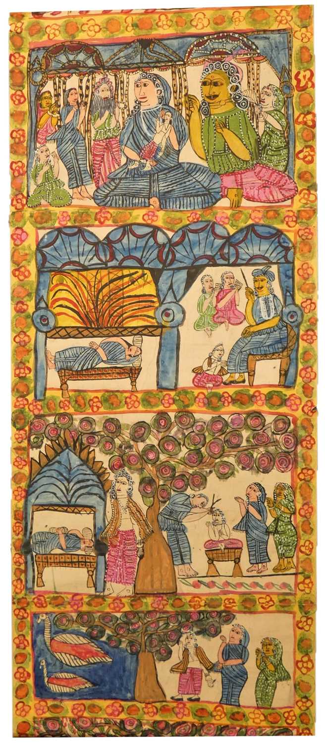 Lot 227 - A NARRATIVE SCROLL