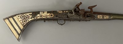 Lot 192 - A 46 BORE MOROCCAN SNAPHAUNCE GUN (BU-SHFER), LITTLE ATLAS MOUNTAINS, 19TH CENTURY