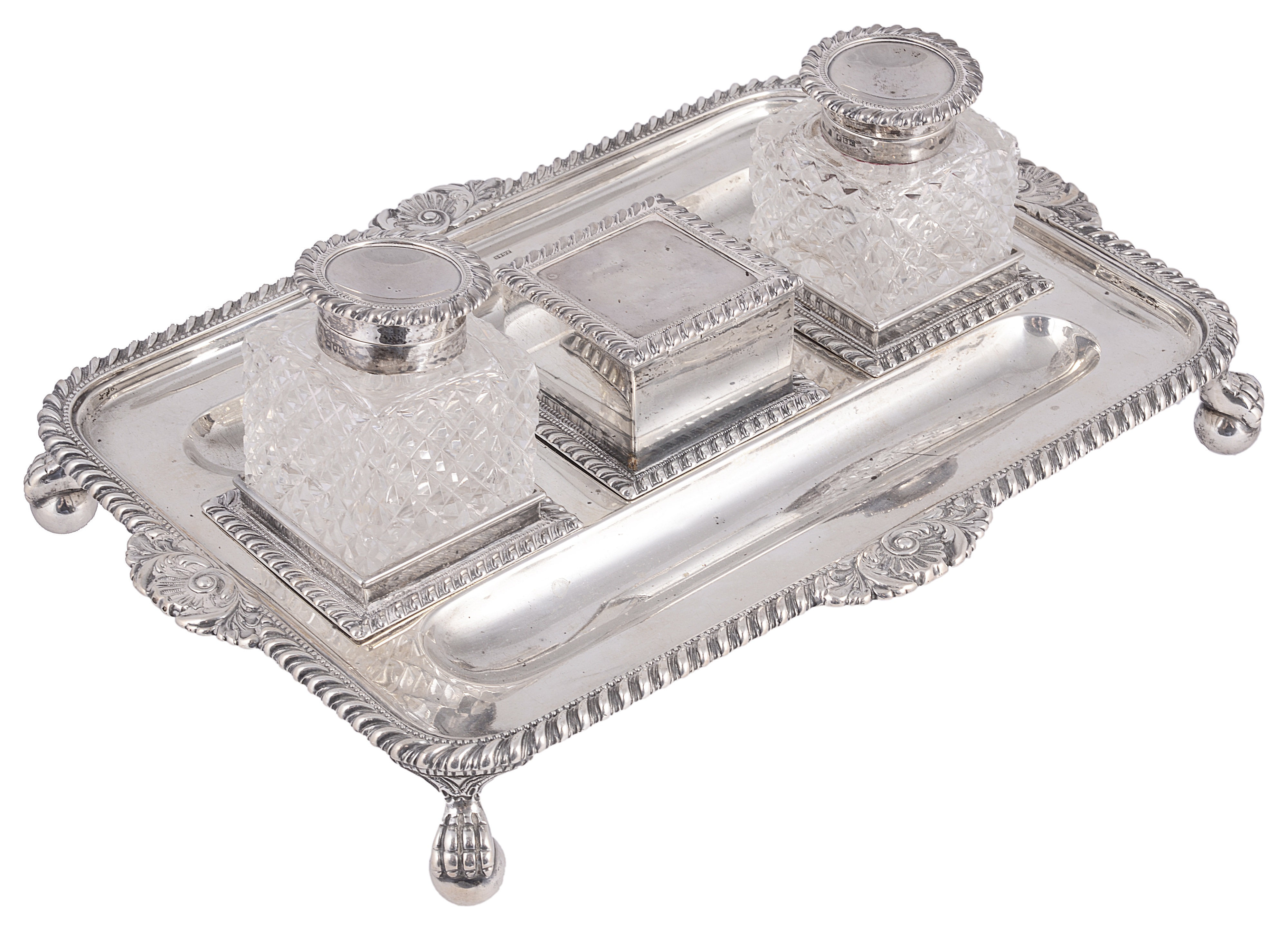 Lot 452 - A Victorian Silver Inkstand