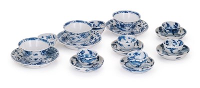 Lot 26 - SEVEN TEABOWLS AND FIVE SAUCERS, KANGXI