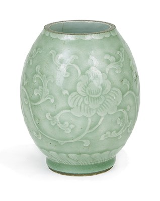 Lot 57 - A CHINESE PORCELAIN CELADON VASE