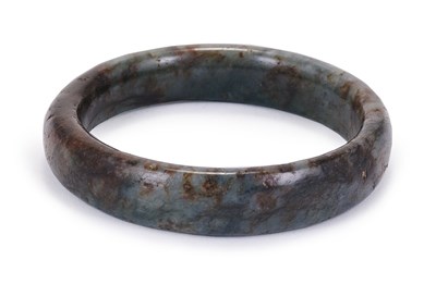 Lot 60 - A CHINESE JADE BANGLE, PROBABLY SONG