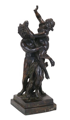 Lot 88 - A PATINATED BRONZE GROUP OF 'THE RAPE OF PROSERPINA' AFTER BERNINI