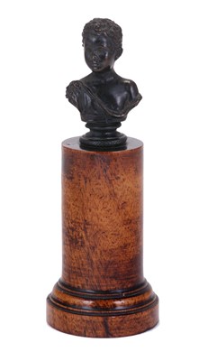 Lot 92 - A BRONZE BUST OF A BOY