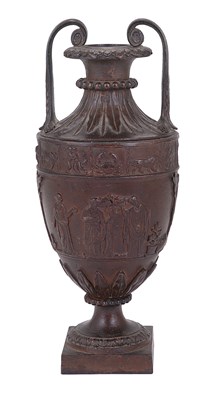 Lot 98 - A GERMAN PATINATED CAST IRON NEO-CLASSICAL VASE