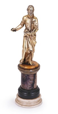 Lot 103 - A SILVER-GILT FIGURE OF SAINT JOHN THE BAPTIST