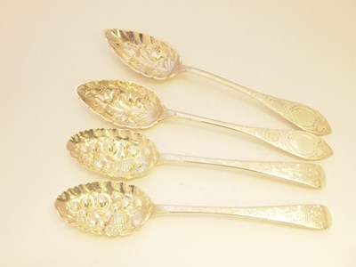 Lot 130 - A PAIR OF VICTORIAN SILVER BERRY SPOONS