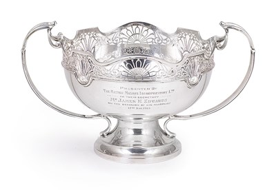 Lot 186 - A GEORGE V SILVER ROSEBOWL