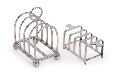 Lot 197 - A SET OF FOUR SILVER TOAST RACKS