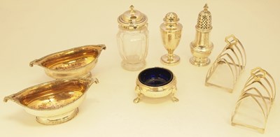 Lot 207 - ASSORTED CONDIMENT SILVER