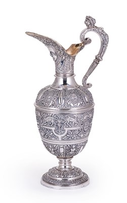 Lot 219 - A VICTORIAN SILVER CELLINI PATTERN EWER