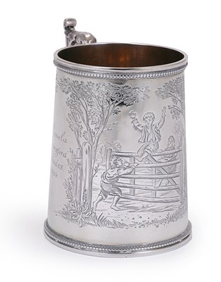 Lot 227 - A VICTORIAN SILVER CHRISTENING MUG