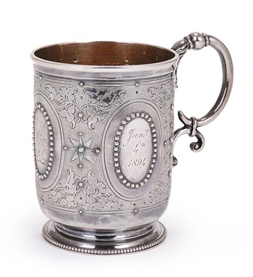 Lot 229 - A VICTORIAN SILVER CHRISTENING MUG