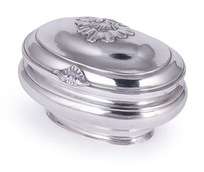 Lot 264 - A RUSSIAN SILVER SUGAR BOX