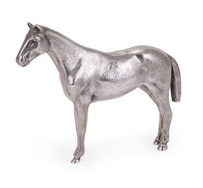 Lot 310 - A SILVER MODEL OF A HORSE