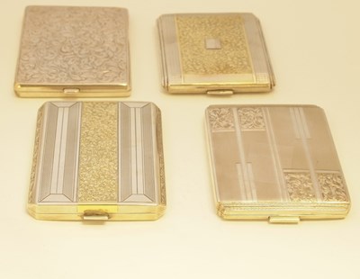 Lot 337 - FOUR SILVER CIGARETTE CASES