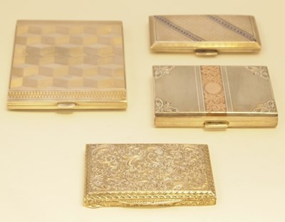 Lot 338 - FOUR SILVER CIGARETTE CASES