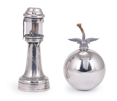 Lot 352 - TWO SILVER NOVELTY CIGAR LIGHTERS