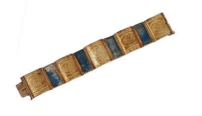 Lot 415 - LAPIS LAZULI BRACELET