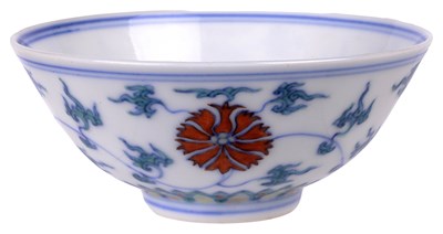 Lot 4 - â€¡A CHINESE DOUCAI 'LOTUS' BOWL