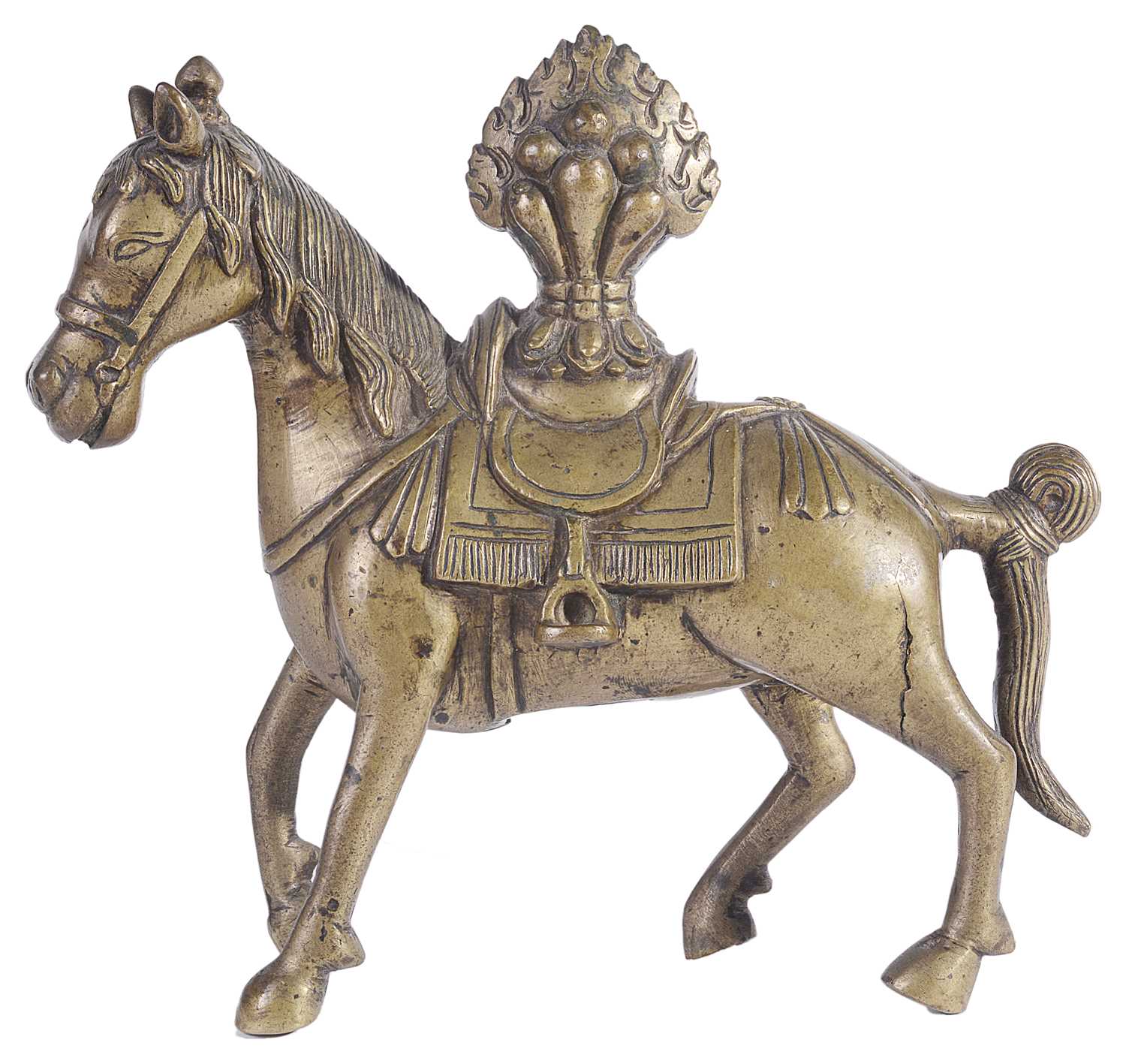 Lot 191 - LUNG-TA, THE WIND HORSE, TIBET, CIRCA 19TH CENTURY