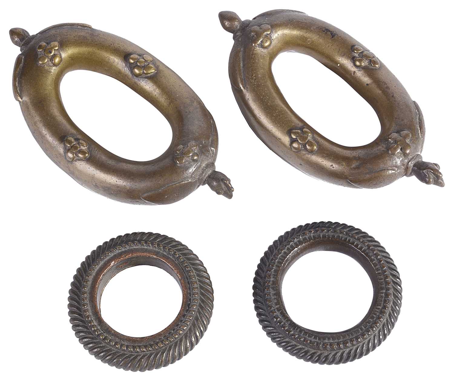 Lot 278 - TWO SMALL ANKLETS AND TWO BRACELETS