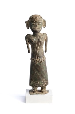 Lot 226 - AN ORACLE FIGURE, KERALA, INDIA, 18TH/19TH CENTURY