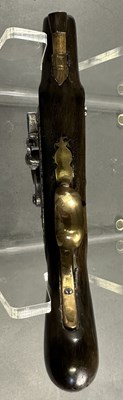 Lot 178 - A 24 BORE FLINTLOCK TRAVELLING PISTOL, BIRMINGHAM PROOF MARKS CIRCA 1830