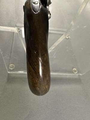 Lot 178 - A 24 BORE FLINTLOCK TRAVELLING PISTOL, BIRMINGHAM PROOF MARKS CIRCA 1830