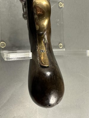 Lot 178 - A 24 BORE FLINTLOCK TRAVELLING PISTOL, BIRMINGHAM PROOF MARKS CIRCA 1830