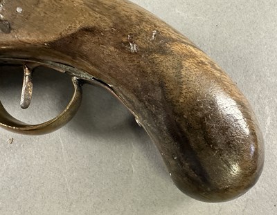 Lot 178 - A 24 BORE FLINTLOCK TRAVELLING PISTOL, BIRMINGHAM PROOF MARKS CIRCA 1830