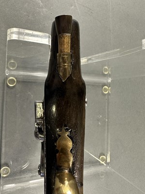 Lot 178 - A 24 BORE FLINTLOCK TRAVELLING PISTOL, BIRMINGHAM PROOF MARKS CIRCA 1830