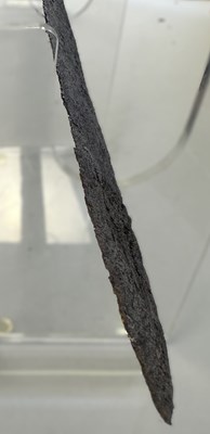 Lot 702 - A RARE MEDIEVAL HAND-AND-A-HALF SWORD, PROBABLY LATE 14TH/15TH CENTURY