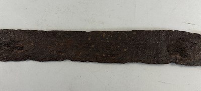 Lot 702 - A RARE MEDIEVAL HAND-AND-A-HALF SWORD, PROBABLY LATE 14TH/15TH CENTURY