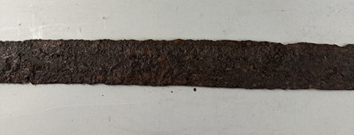 Lot 702 - A RARE MEDIEVAL HAND-AND-A-HALF SWORD, PROBABLY LATE 14TH/15TH CENTURY