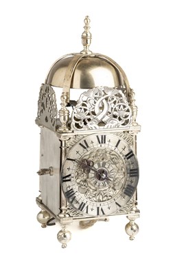 Lot 228 - A SILVER LANTERN CLOCK, TOPSHAM CLOCKS OF EXETER, LONDON, 1980