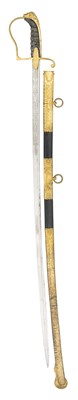 Lot 260 - A SWEDISH CAVALRY OFFICER'S SWORD, 19TH CENTURY