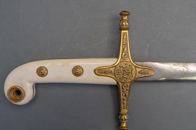 Lot 56 - A MAMELUKE-HILTED NIGERIAN DIPLOMATIC OFFICER'S SWORD, LATE 19TH CENTURY