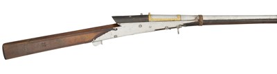 Lot 180 - A RARE 22 BORE INDIAN MATCHLOCK MUSKET WITH LEFT-HAND LOCK, 18TH CENTURY