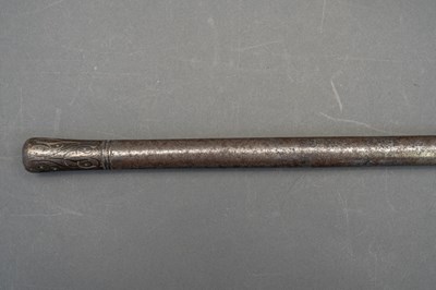 Lot 74 - A 22 BORE NORTH AFRICAN DETACHED SILVER-INLAID BARREL FROM A JEZAIL, 19TH CENTURY