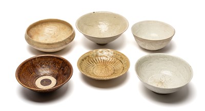 Lot 65 - SIX MONOCHROME GLAZED BOWLS, VIETNAM,, 12TH-14TH CENTURY