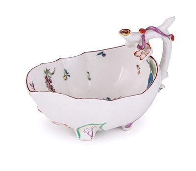 Lot 23 - A CHELSEA SAUCEBOAT