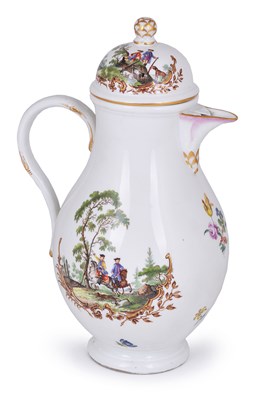 Lot 33 - â€¡A MEISSEN COFFEE POT AND COVER