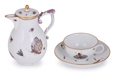 Lot 37 - â€¡A MEISSEN MILK JUG AND COVER