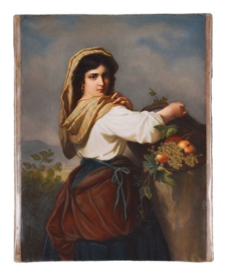 Lot 46 - A BERLIN PORCELAIN RECTANGULAR PLAQUE